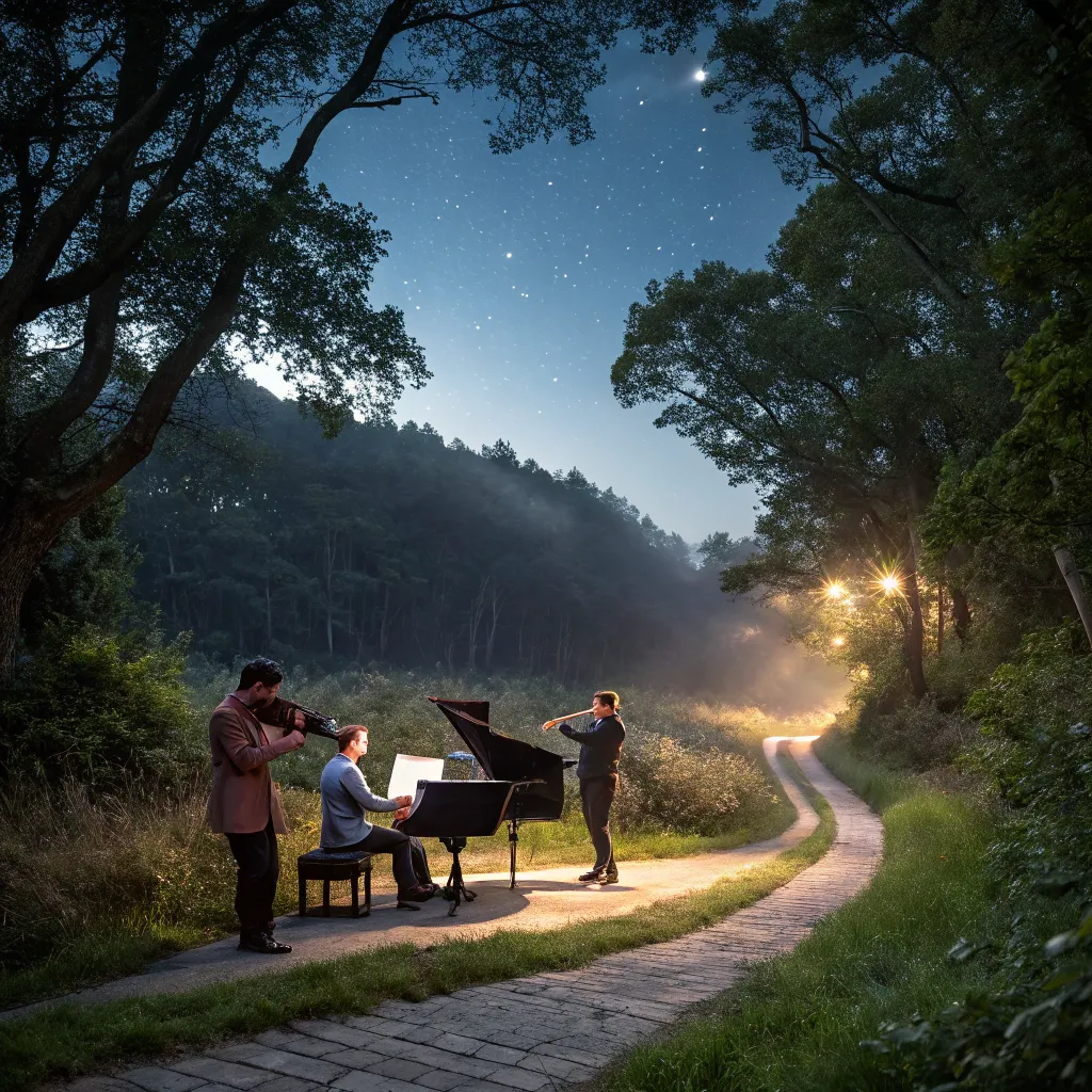 Musical journey illustration